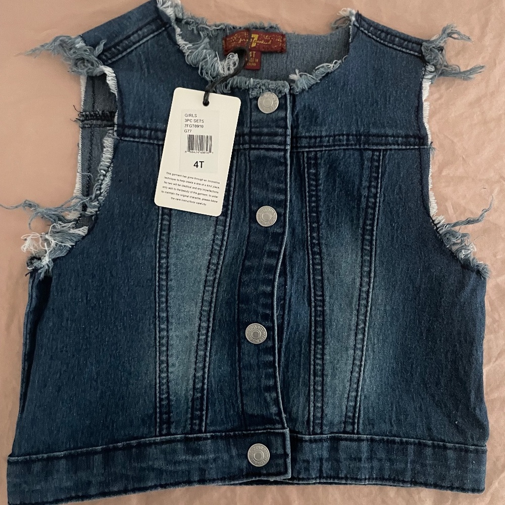 Seven for all mankind NEW Jean vest for GIRLS